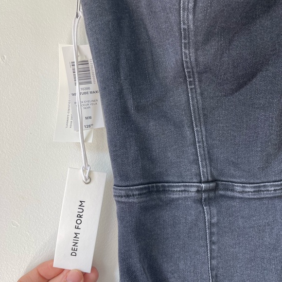 NWT '90S TUBE MAXI DENIM DRESS - Picture 4 of 11